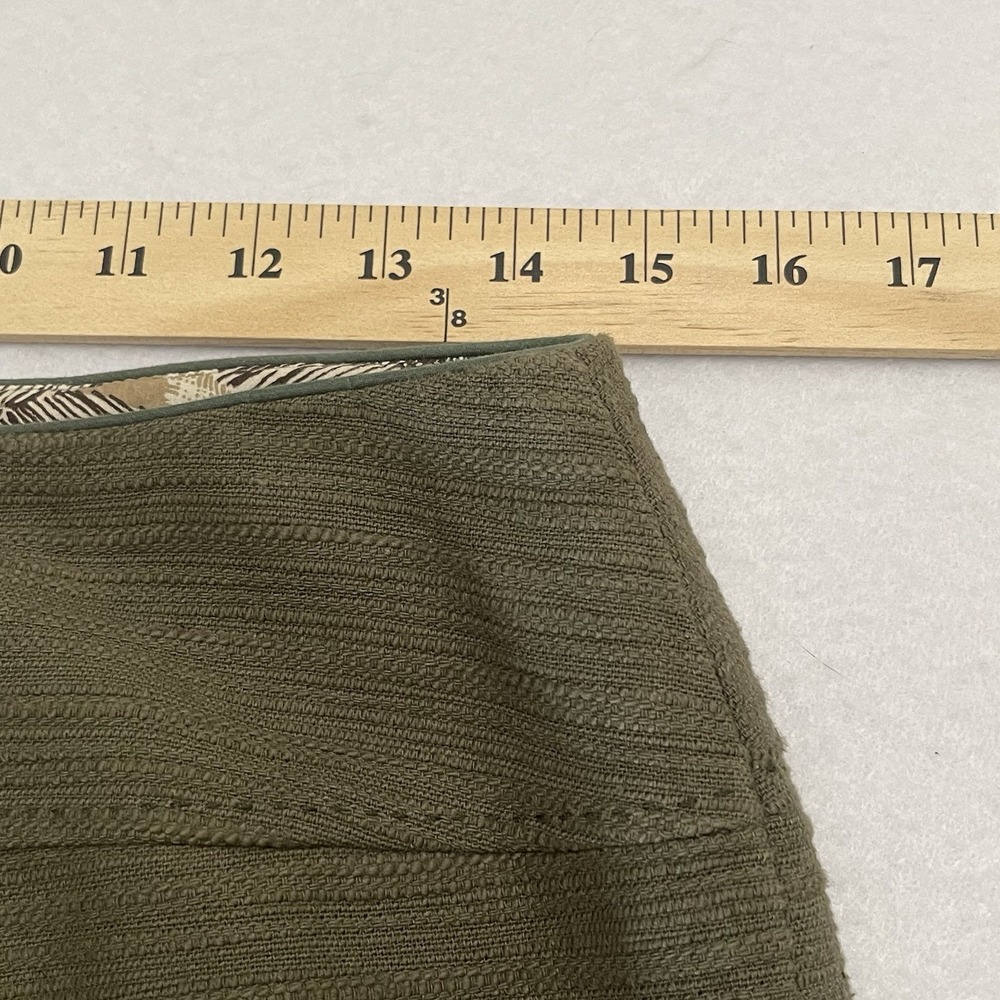 Anthropologie Moulinette Soeurs Olive Green Textured Pencil Skirt Women's 8 - Picture 5 of 6
